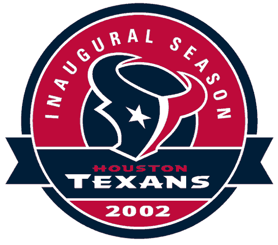 Houston Texans 2002 Anniversary Logo iron on transfers for fabric